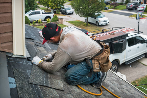 Professional Roofing technician working in New Harmony, IN